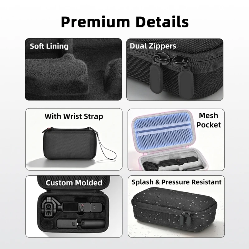 Kleine Kamera-Tragetasche mit Deckeltasche für Pocket 4P Trip Day Storage X3UB – Detail 1