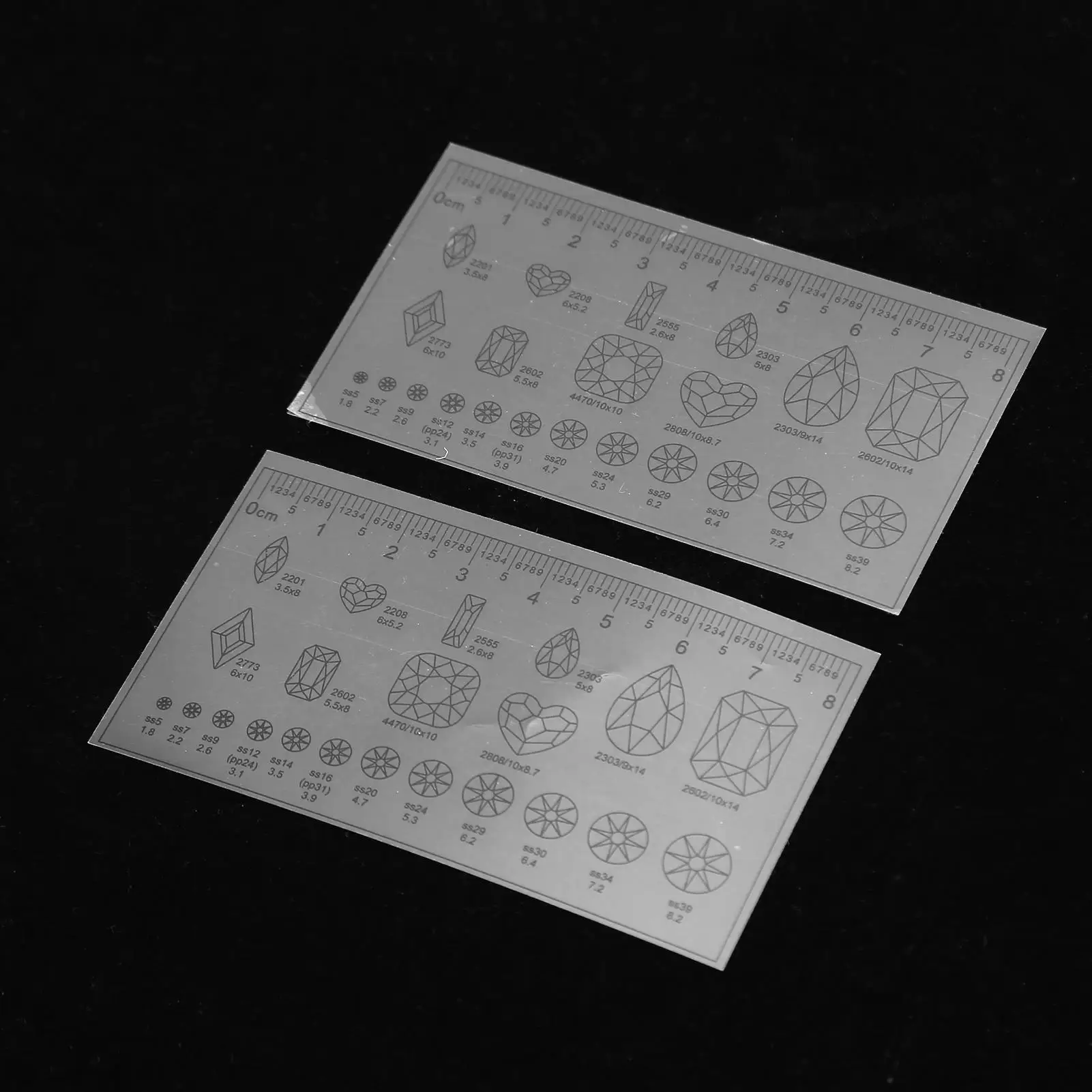 아크릴 네일 키트 10개 유연한 측정자 초박형 휴대용 투명 네일 아트 도구 매니큐어용