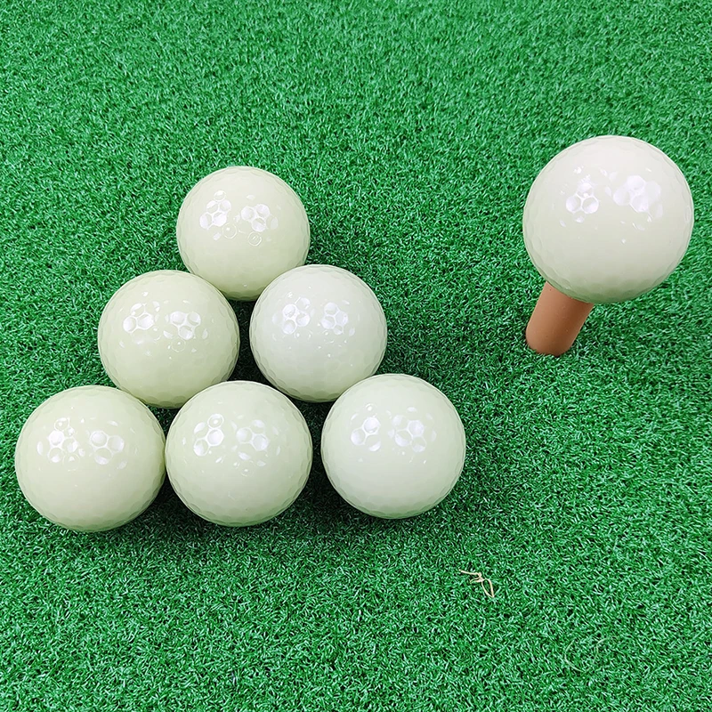 5pcs Glow Golf Balls For Night Sports Tournament Fluorescent Glowing In The Dark Golf Ball Long Lasting Bright Luminous Balls