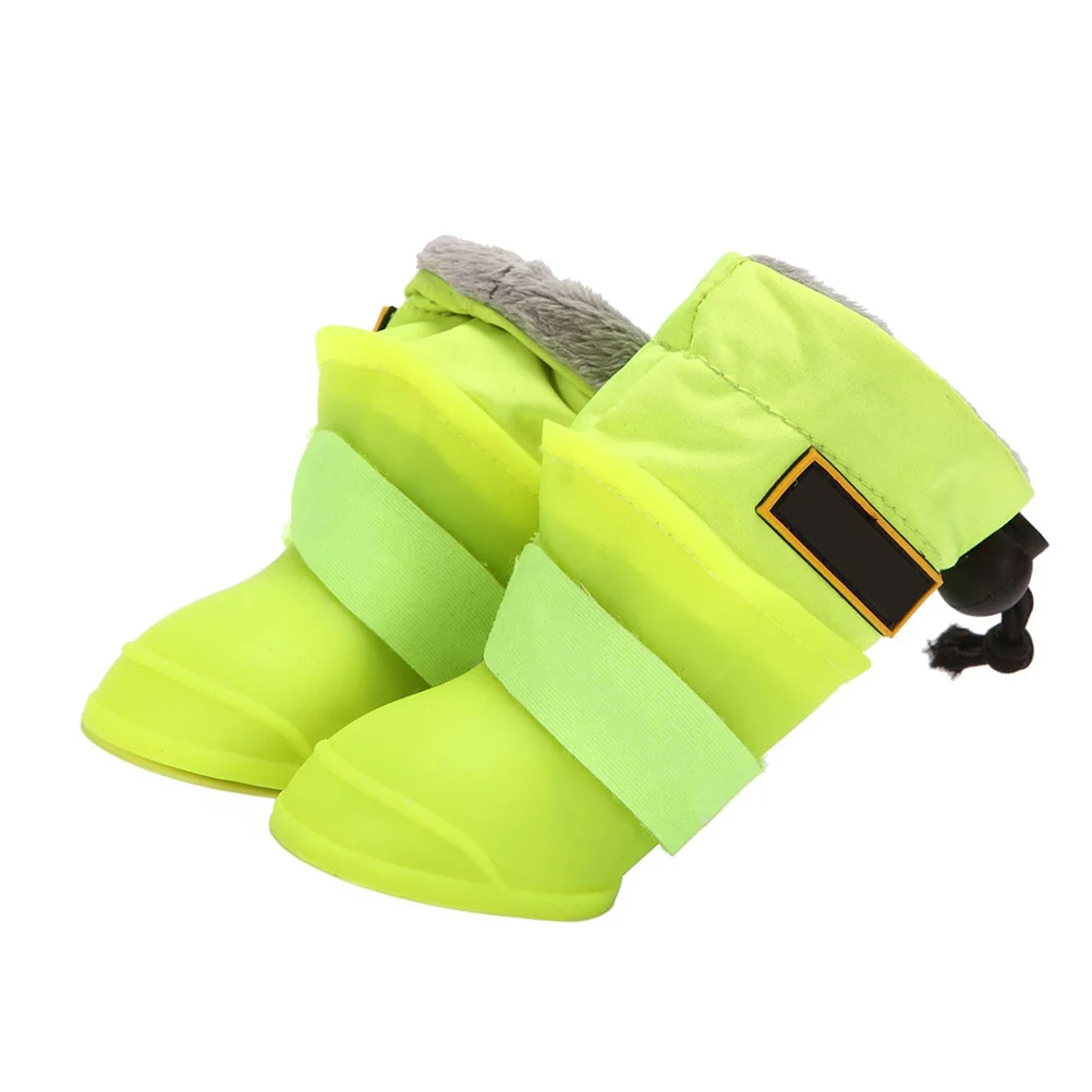 

4Pcs Pet Rain Boots Waterproof Silicone Dog Shoes Non-Slip Outdoor Paw Protection Rain Shoes Dog Footwear Pet Galoshes