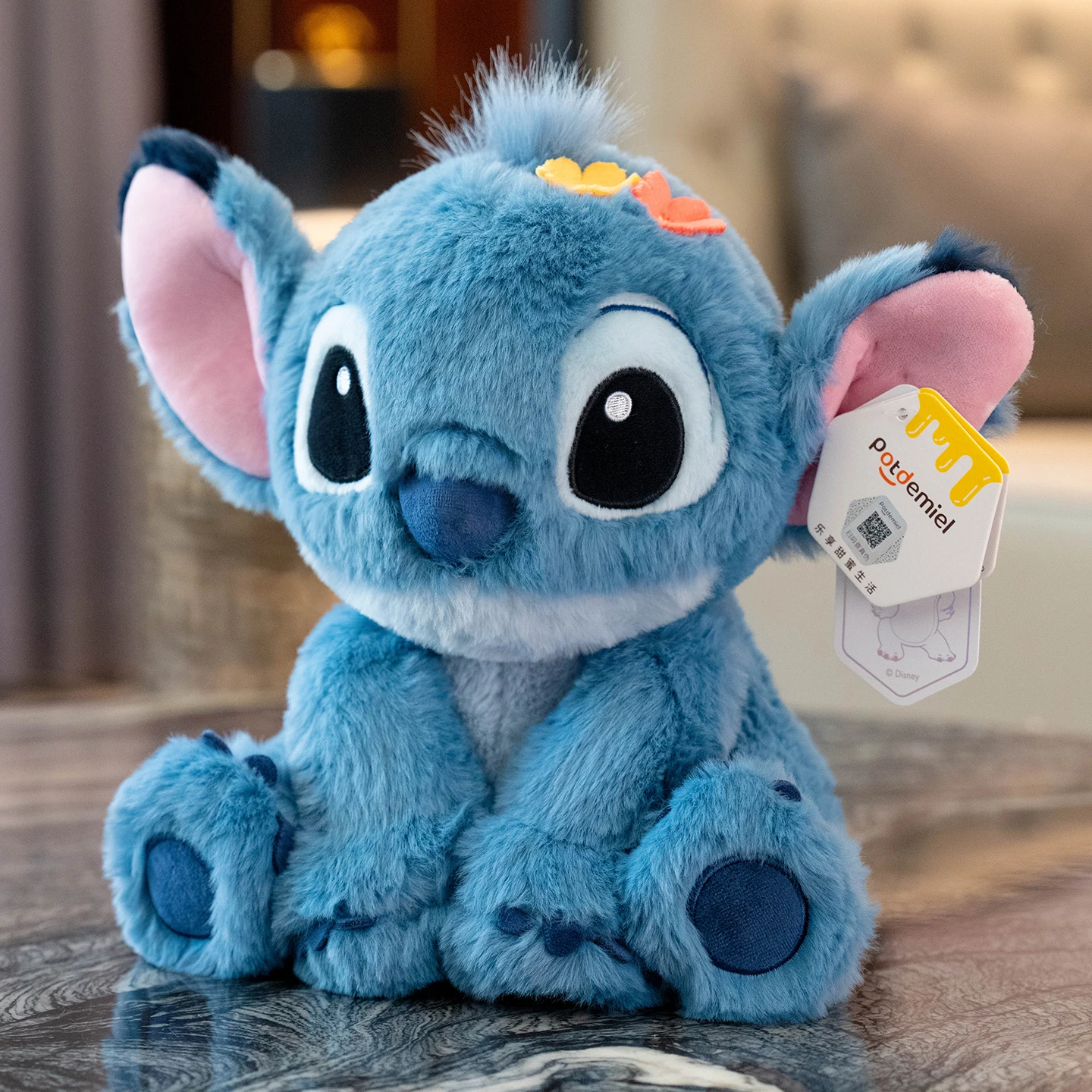 

Подлинная с биркой Disney Stitch, стоячая сидящая кукла, плюшевая игрушка, мультяшная аниме, мягкая кукла, домашняя сумка, декор, детский подарок на день рождения