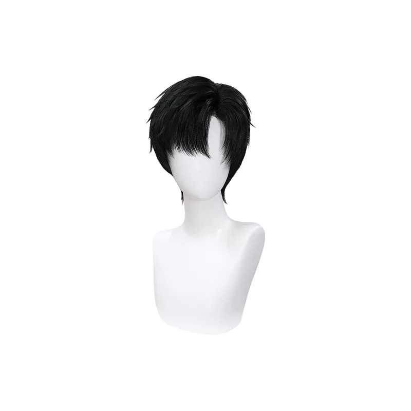 Li Shen Zayne Front Lace Wig Game Love and Deepspace Cosplay DokiDoki Men 30cm Short Black Hair Lishen Zayne Cosplay Free Cap