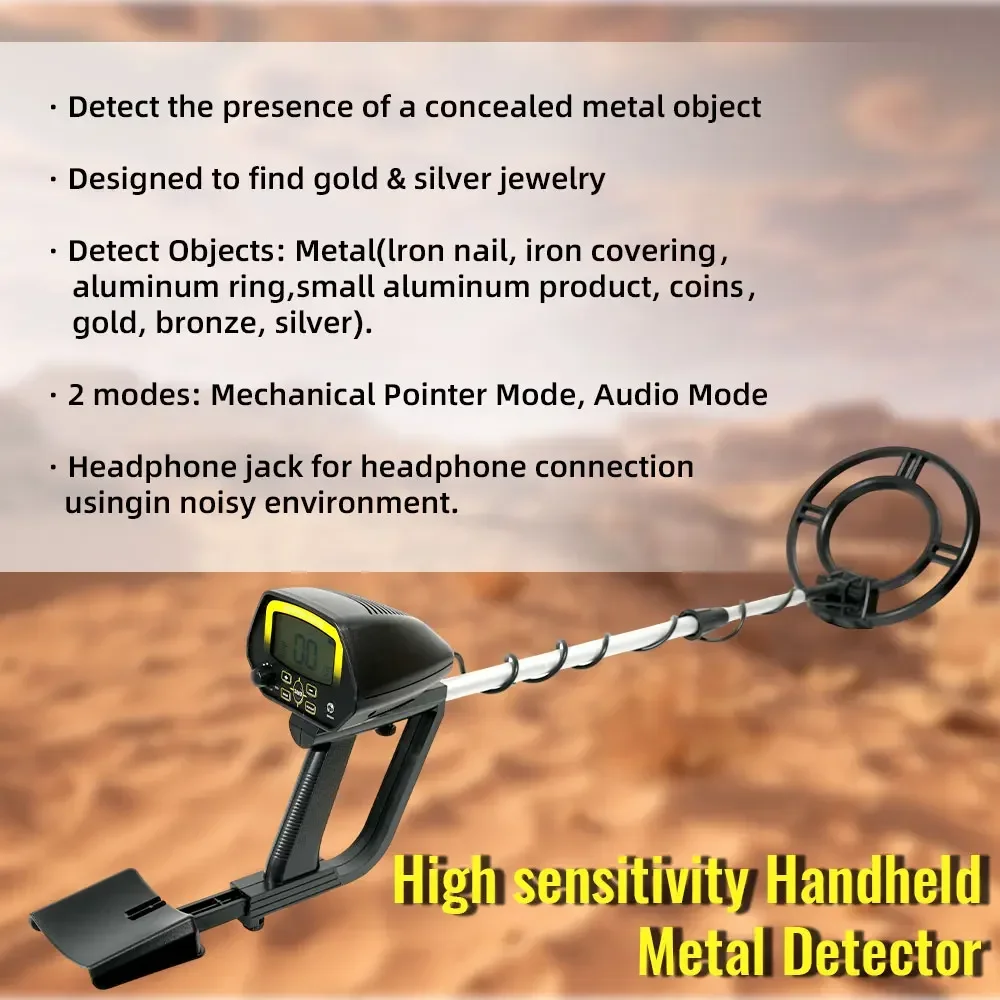 MD4060 Professional Underground Metal Detector Pinpointer High Sensitivity for Gold Jewelry Treasure Hunter