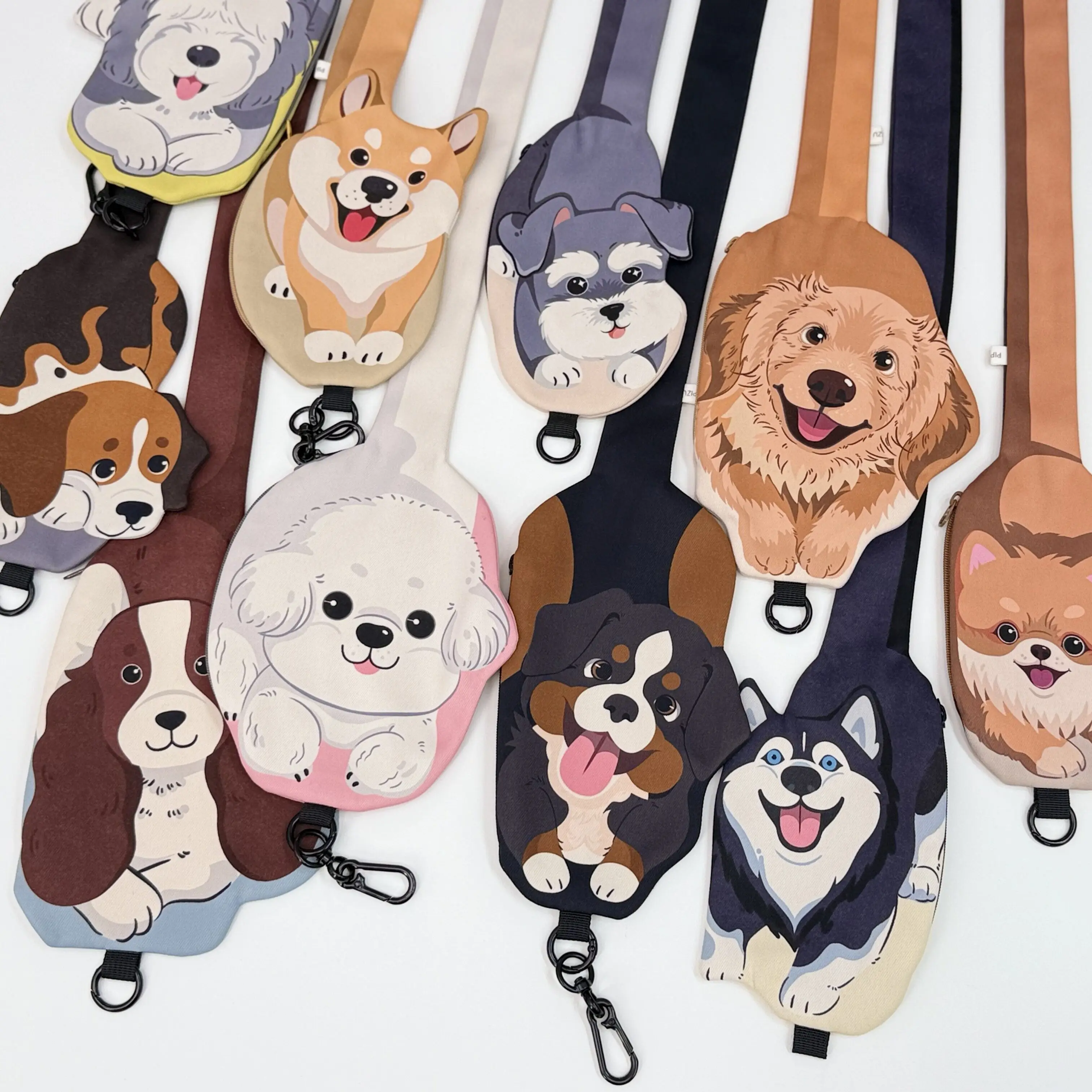 Original Design Cartoon Animal Dog Series Cute Shoulder Strap and Card Bag Free Accessories Bag Accessories