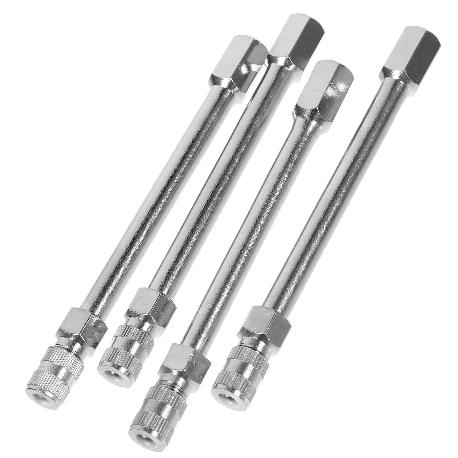 4 Pcs Valve Stem Inflatable Extension Pole Motorcycle Accessories Tyre Extensions Tire Rod Nozzle Valves Extenders Adapter