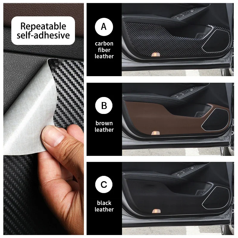 

4Pcs Car Door Anti Kick Pad Fit for Honda Accord 8th 2008 2009 2010 2011 Accessories Protector Mat Anti-Dirty Stickers Mat