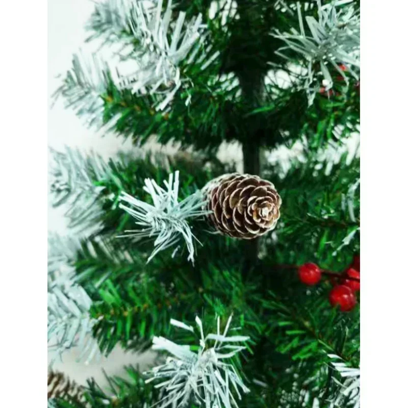 Small Christmas Tree PVC Material with LED Lights Pine Cone New Year Party Atmosphere Decoration 45cm/60cm