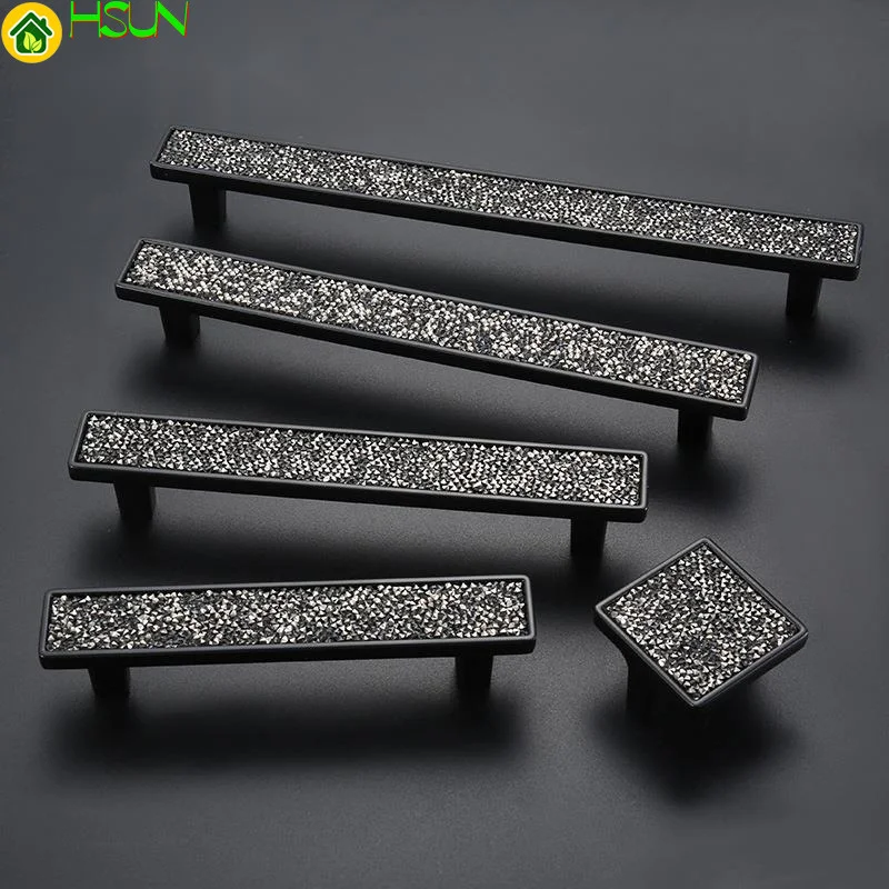 

black cabinet door handle KTV fragment cabinet handle Sequin shoe cabinet handle furniture hardware accessories