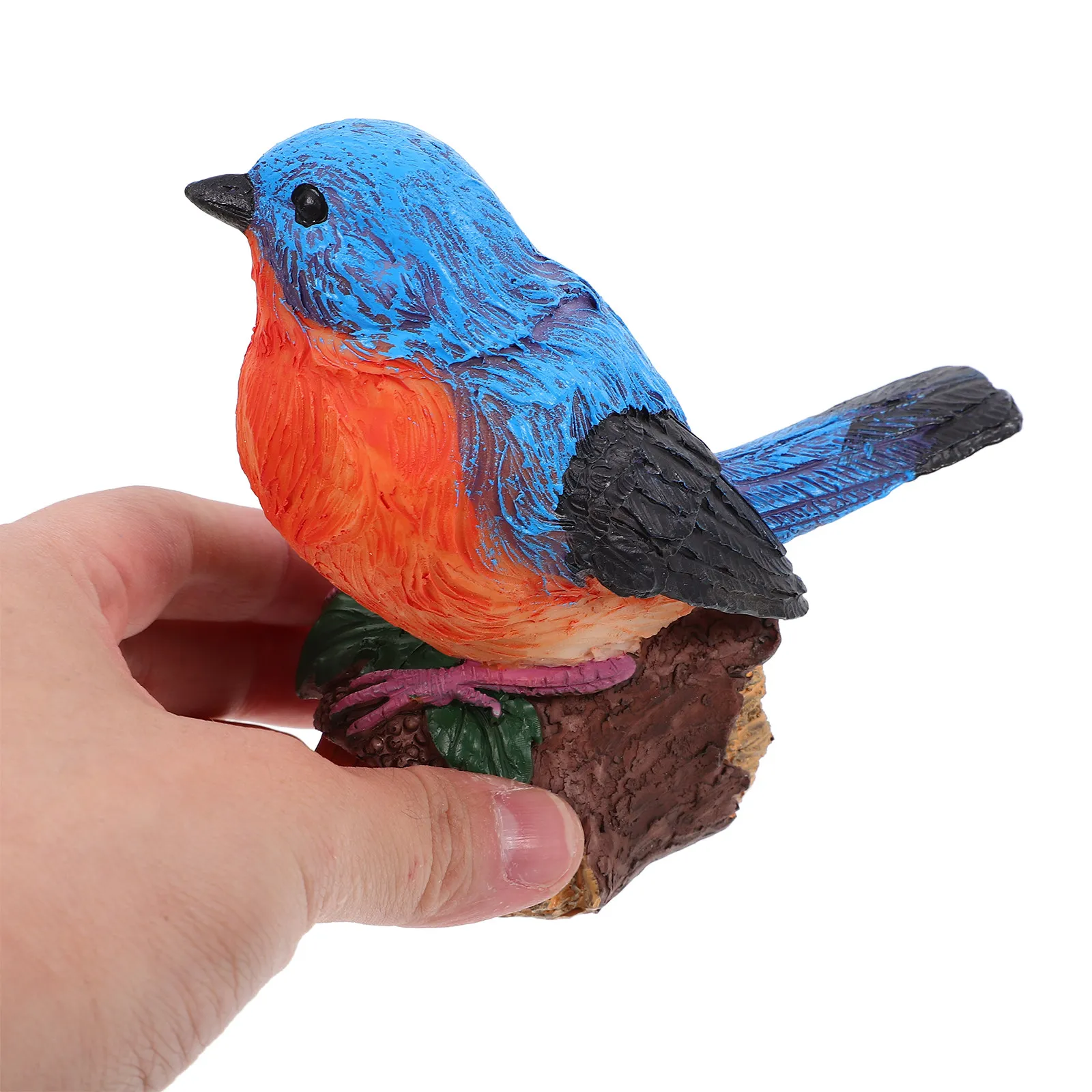 Lifelike Resin Bird Garden Sculpture Waterproof Outdoor Decoration Natural Landscape Statue for Patio Garden Decor