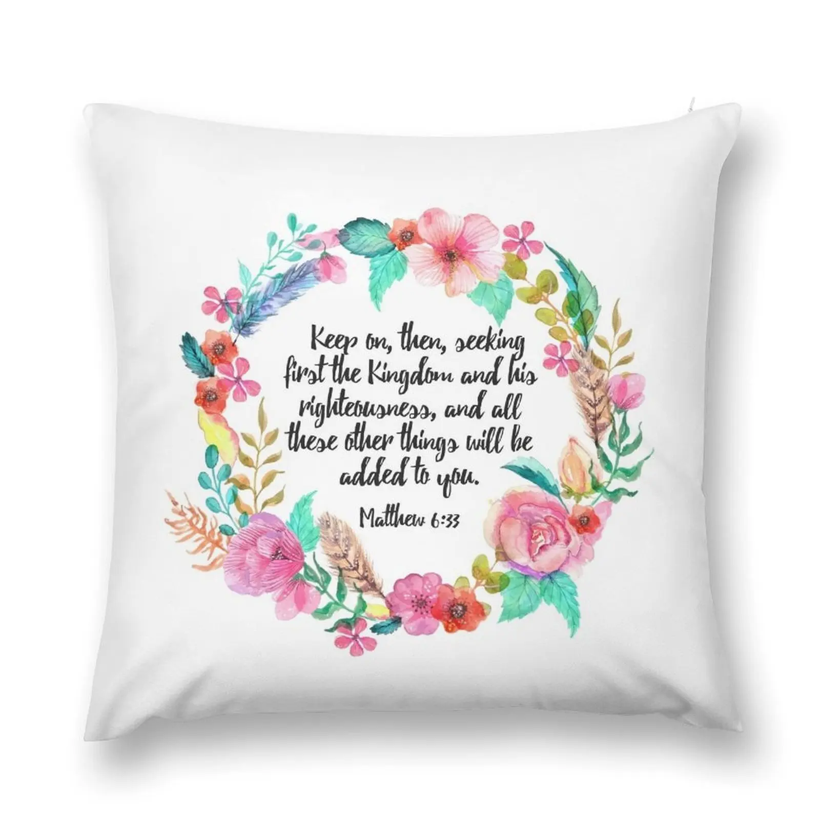 

Matthew 6:33 Throw Pillow Pillow Decor Luxury Pillow Case home decor items