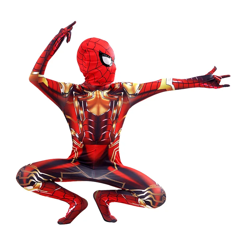 Marvel Spider Man cosplay costume for boys and girls Miles Morales superhero Halloween jumpsuit, cloak
