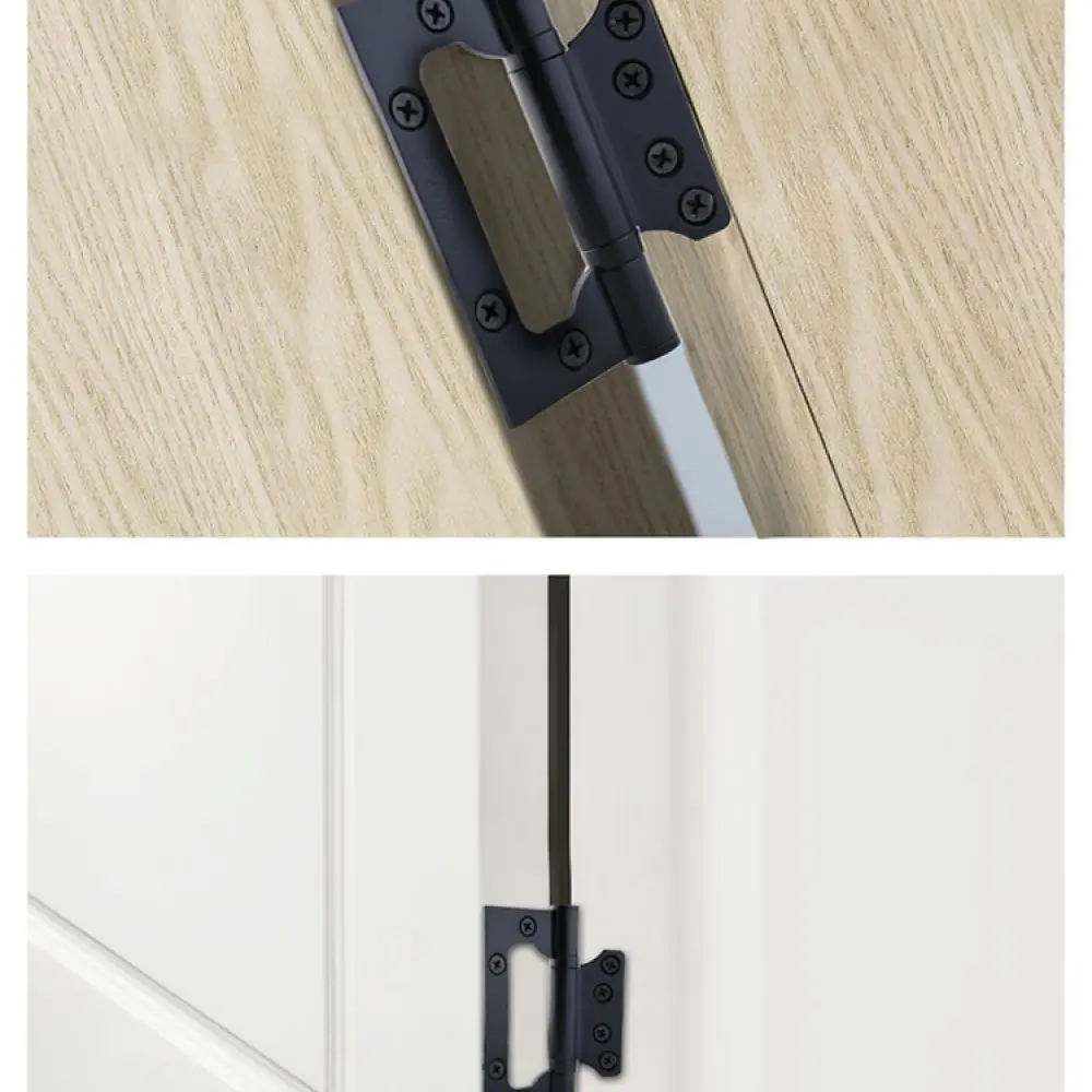 Thickened Stainless Steel Door Hinge Silent Mute Butt Hinges For Interior Wooden Doors No Slot Installation Hardware Supplies