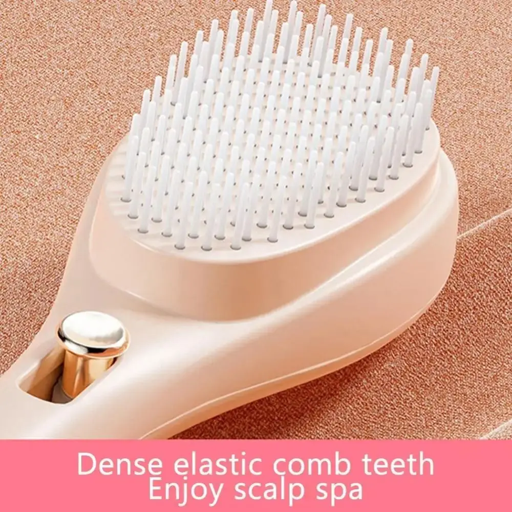 Self-cleaning Portable Retractable Comb Smooth Hair Hair Scalp Cleaning Telescopic Hair Comb Anti-static One-clicks Clean