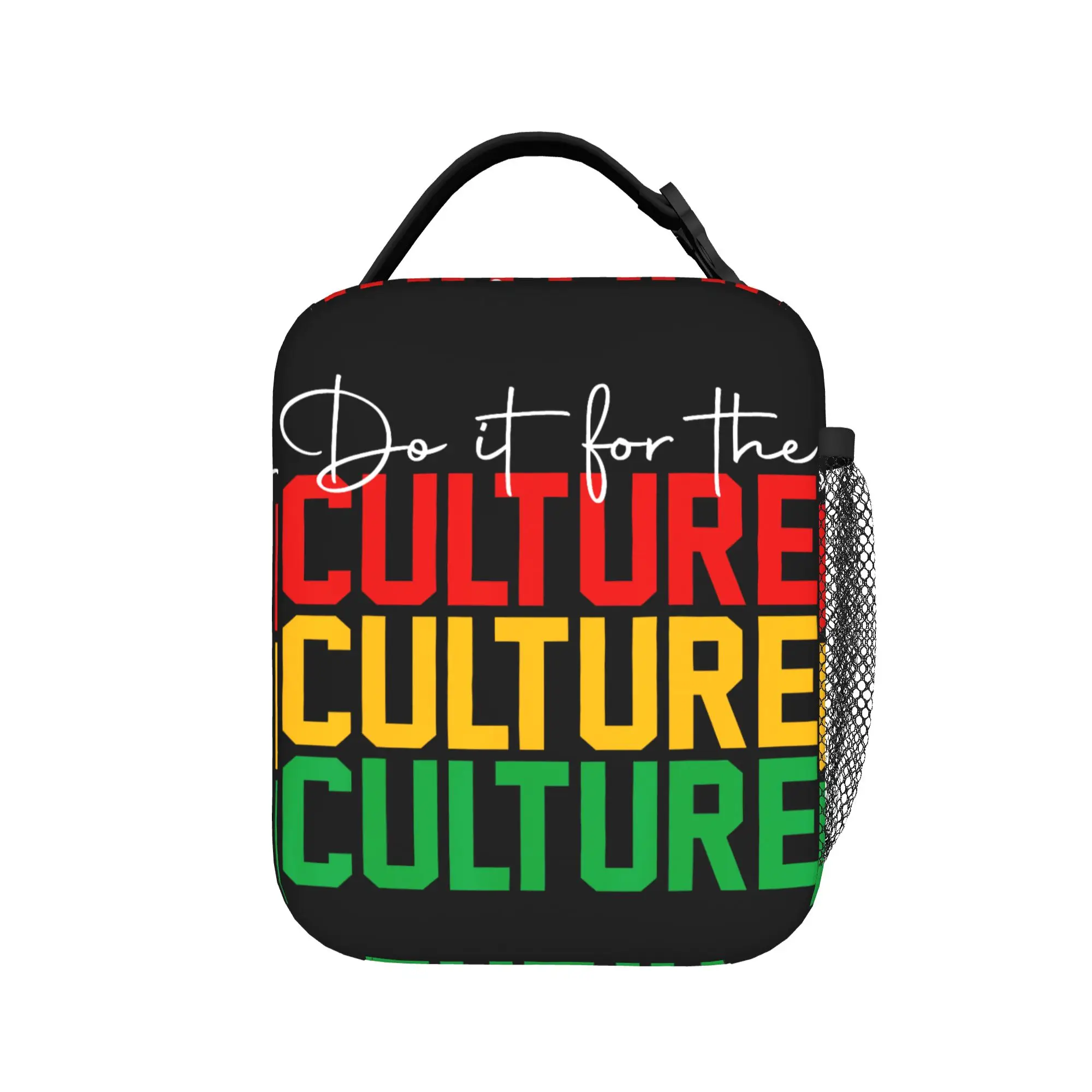

Juneteenth The Culture Black History Afro Insulated Lunch Bag Meal Container Thermal Bag Tote Lunch Box School Outdoor