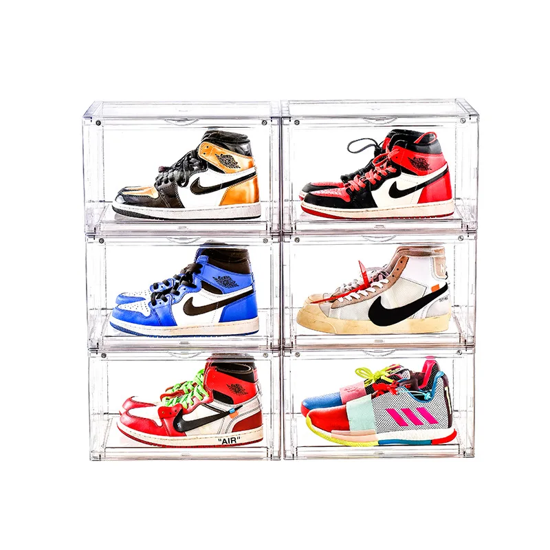 Spacious and Transparent Shoe Cabinet with Magnetic Door - The Ultimate Storage Solution