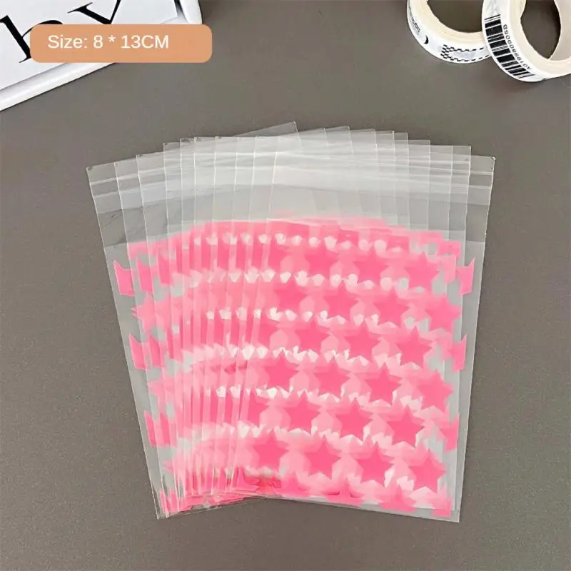 10-100pc Transparent PE Star Jewelry Self-adhesive Bag Candy Card Holder Picture Animation Peripheral Storage Gift Packaging Bag