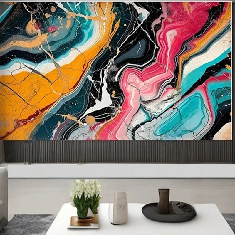 European Style Wallpaper Custom Abstract Mural Graffiti Marble Texture Modern Living Room TV Sofa Background Wall Papers 3D
