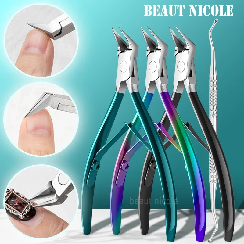 

2Pcs Toenail Ingrown Cuticle Nipper Clipper Edge Cutter Scissor Nail Pliers Tool Pedicure Dead Skin Remover Manicure Tools