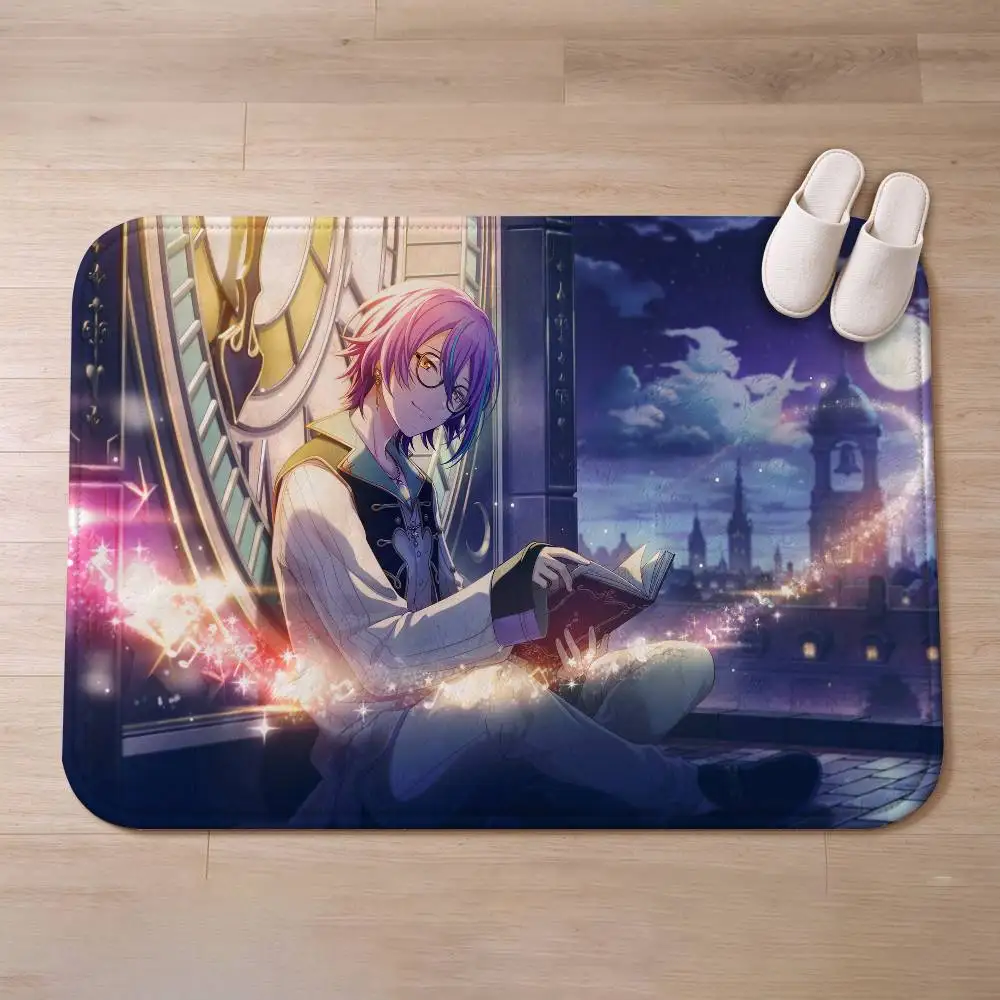 K-Kamishiro Rui Pjsk Official Short Plush Non-Slip Floor Mat, Easy to Clean, for Bathroom Door & Bedroom Door
