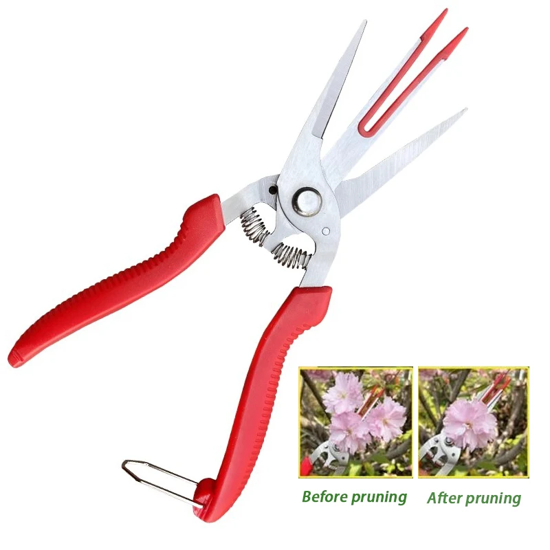 Double Edged Scissors Fruit Tree Flower Pruning Scissors Garden Stainless Steel Thinning Shears Outdoor Fruits Picking Shears