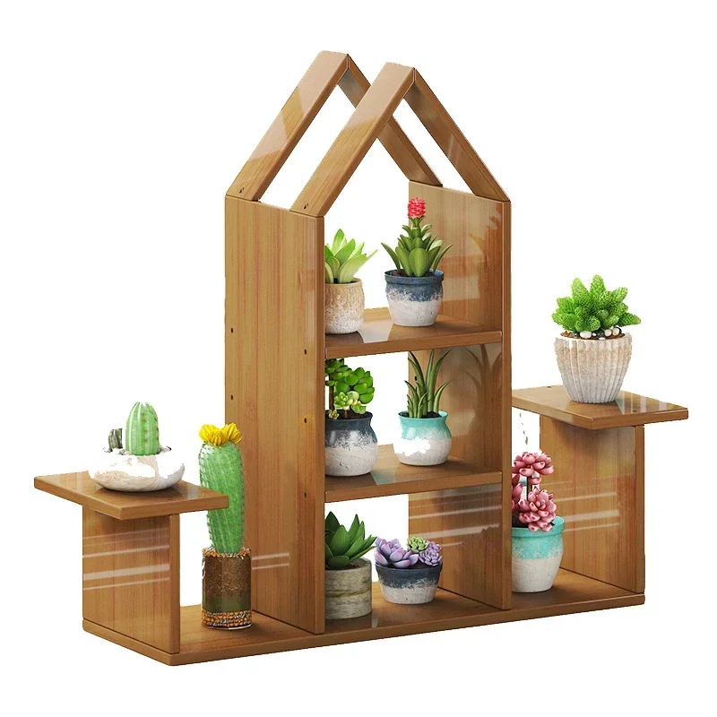 Balcony flower rack living room window plant shelf  multi-layer shelf indoor office tabletop succulent small  plant pot stand