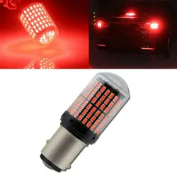 2x Car P21W BAY15D 1157 LED Canbus Lights 3014 144SMD Error Free Bulb Red Lamp New