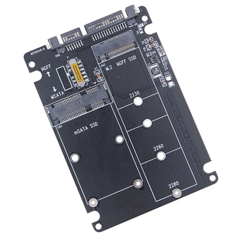 MSATA /M.2 To Solid Disk SATA3 Adapter Card Support 2230/42/60/80 SSDs NGFF to SATA3 External Hard Disk Enclosure