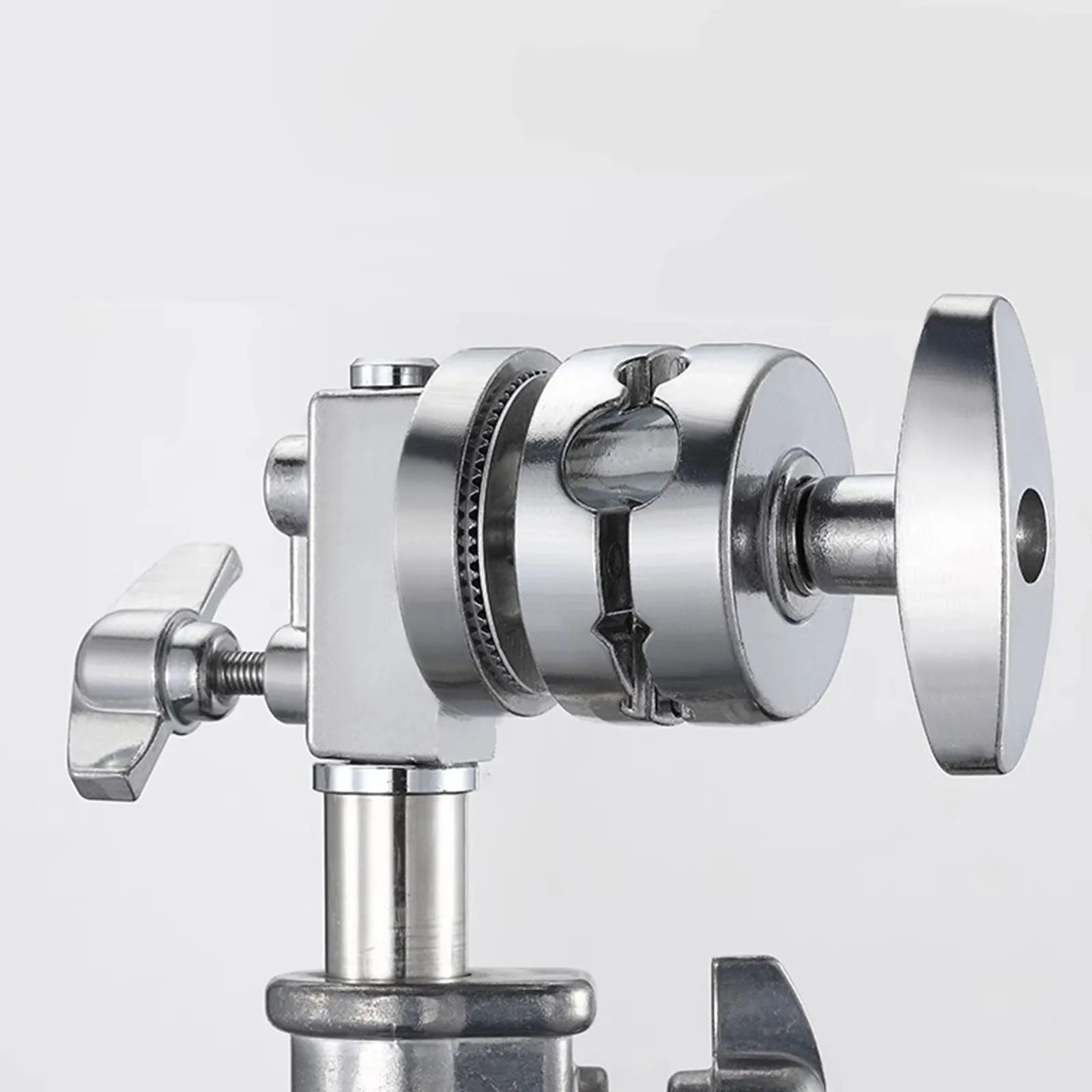 Heavy Duty Stainless Steel Stand Grip Head 4 Hole Diameter with 4mm, 11mm, 15mm, 16mm Mounting Universal Clip Suitable for C-Mou