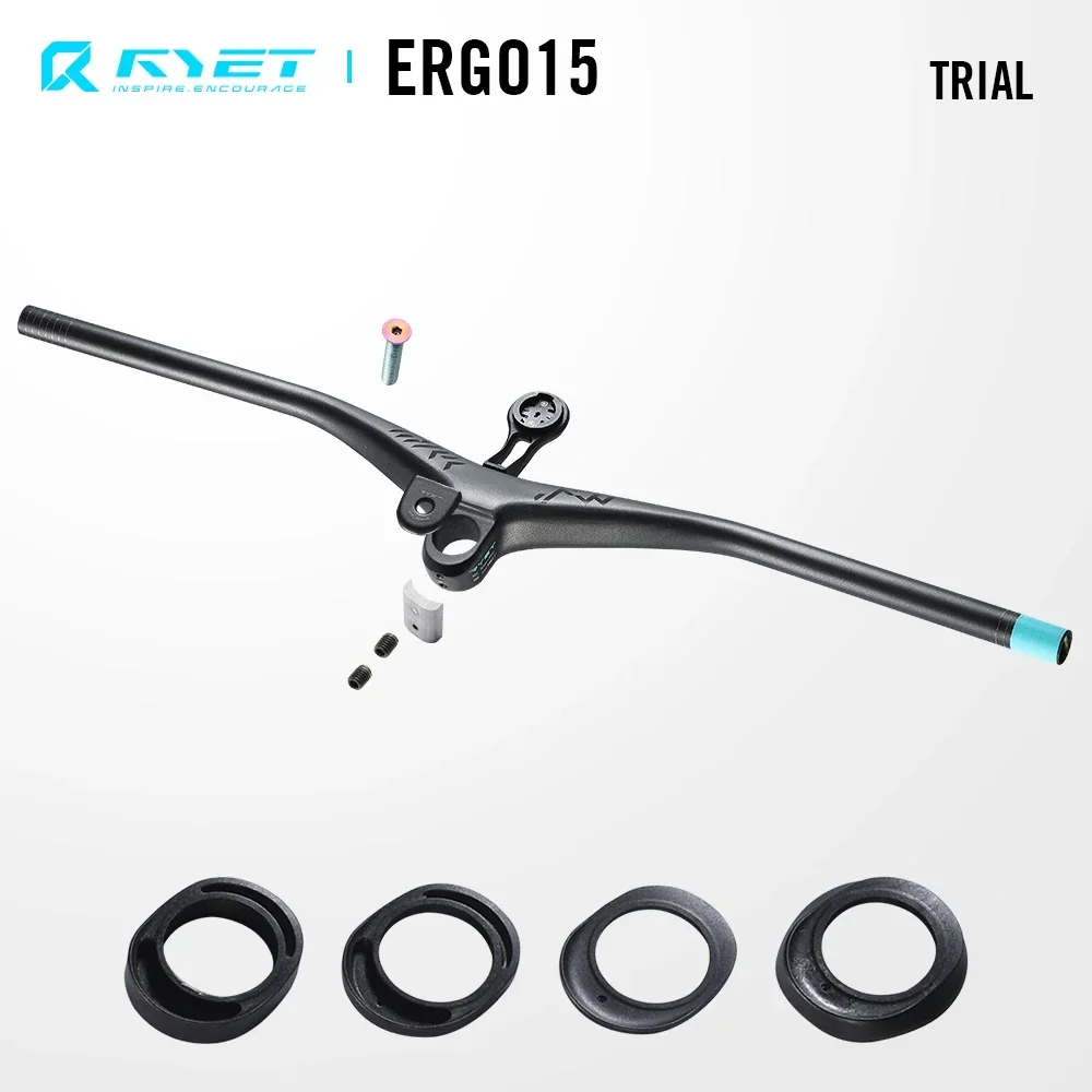 

RYET Карбоновый интегрированный руль MTB T1000 с подъемом 740 мм-5 градусов UD Матовый велосипед XC с плоским выносом для горных велосипедов