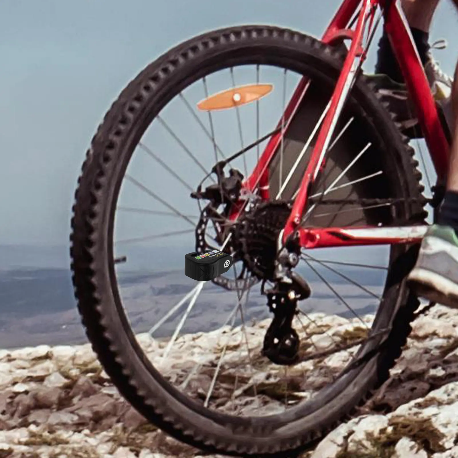 

Замок дискового тормоза для мотоцикла с сигнализацией, высокозащищенный, для электровелосипедов, велосипедов, скутеров, сверхпрочный, всепогодный