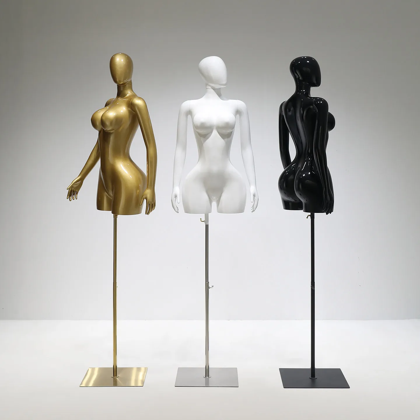 Clothing store beautiful woman model foreign trade export large half body window dummy table female model display stand body