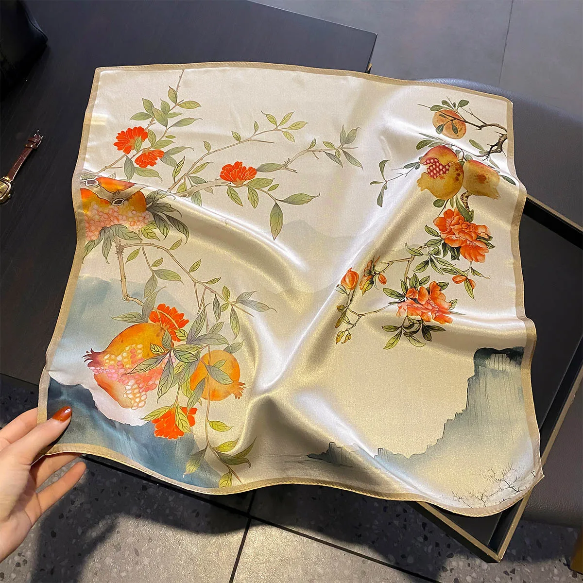 

New Pashmina 100% Natural Silk Scarf Fashion Women Summer Beach elegant Small Scarves Shawl Poncho Hijab Bandana Kerchief шарф