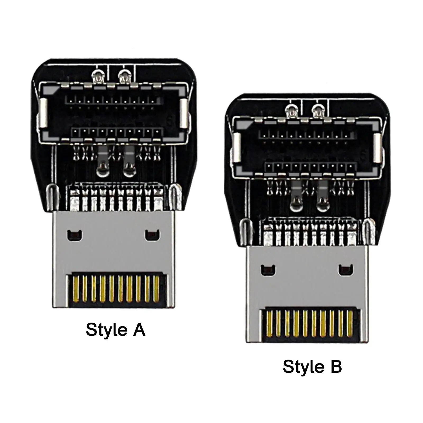 Type E USB 3.1 Front Panel Header 90 Degree Elbow Easy to Use Small Save Space Compact for Motherboard Electronic Accessories PC
