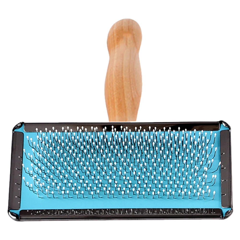

1Pcs Premium Pet Hair Remover Stainless Needle Cleaner Brush for Dogs Cats Blue Wood Effective Grooming Pet Hair Cleaner