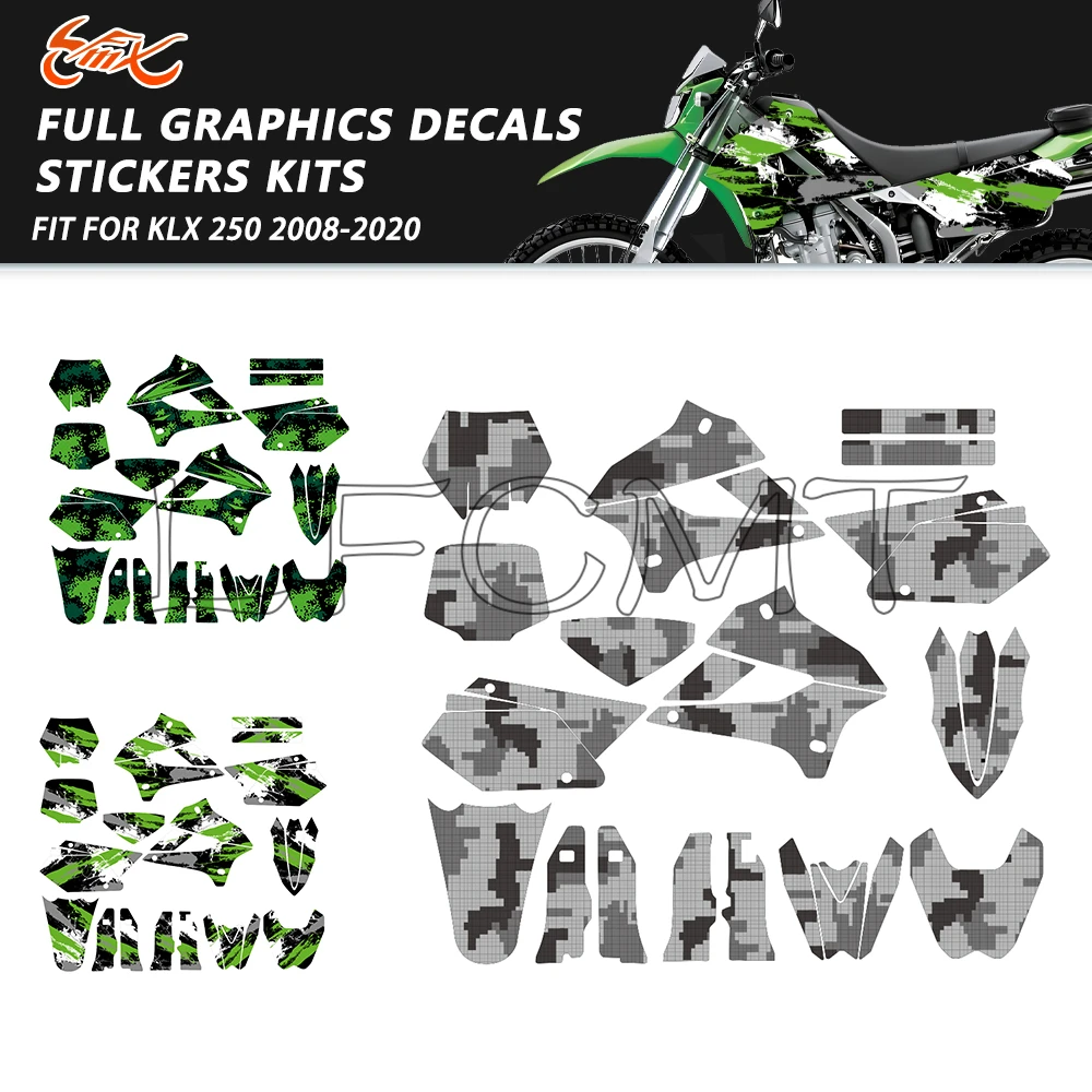 

Новый стиль графики и наклеек для Kawasaki KLX250 KLX 250 2008-2020 2019 2018 2017 2016 2015 2014 2013 2012
