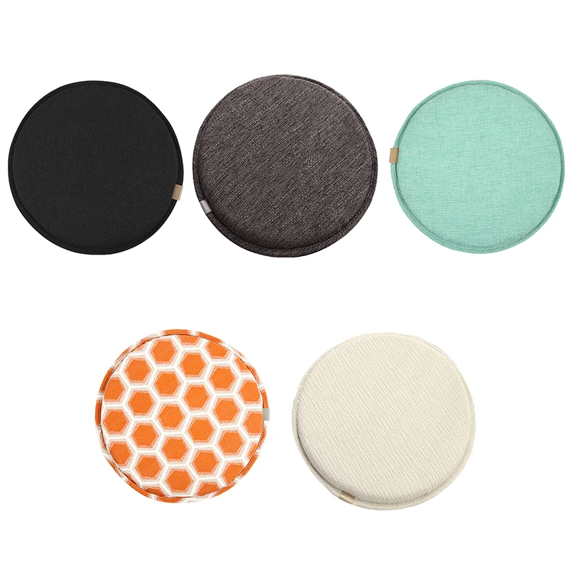 Concise Solid Colour Round Cushion Non-slip Sponge Small Round Stool Rattan Chair Bar Stool Cushion Long