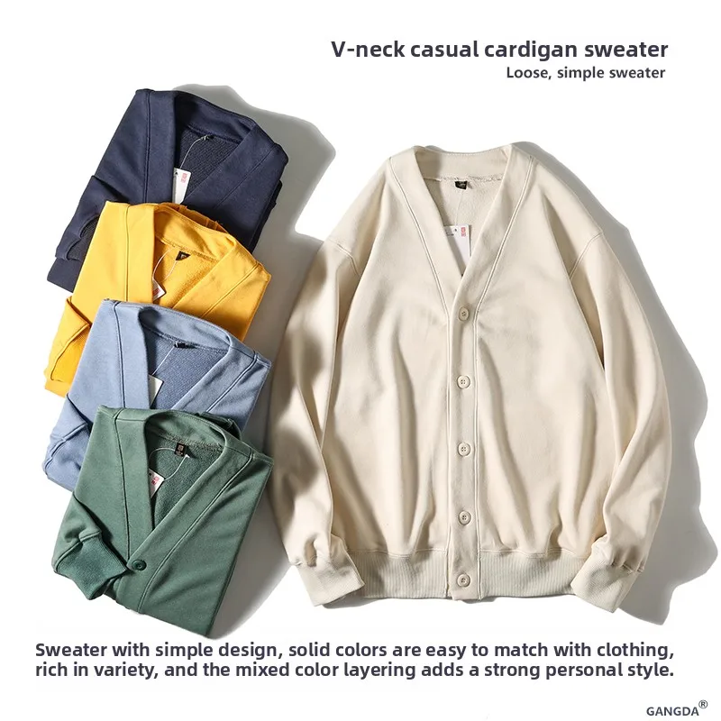 

Весна 2023: Мужская и женская тонкая повседневная верхняя одежда с длинными рукавами, толстовка с V-образным вырезом, молодежная модная одежда на весну-осень.