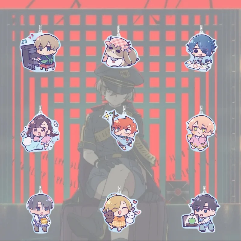 

Cartoon pendant Milgram Anime ES Jackalope Haruka Sakurai Yuno Kashiki Acrylic figure stand Christmas Toys 6cm