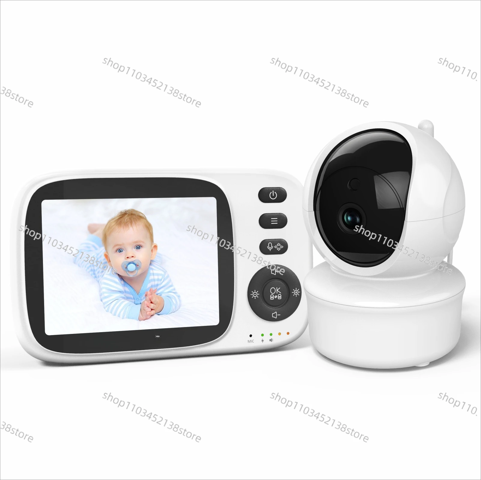 

New 3.2-inch 355 ° Shaking Head Baby Monitor 2100mah Battery