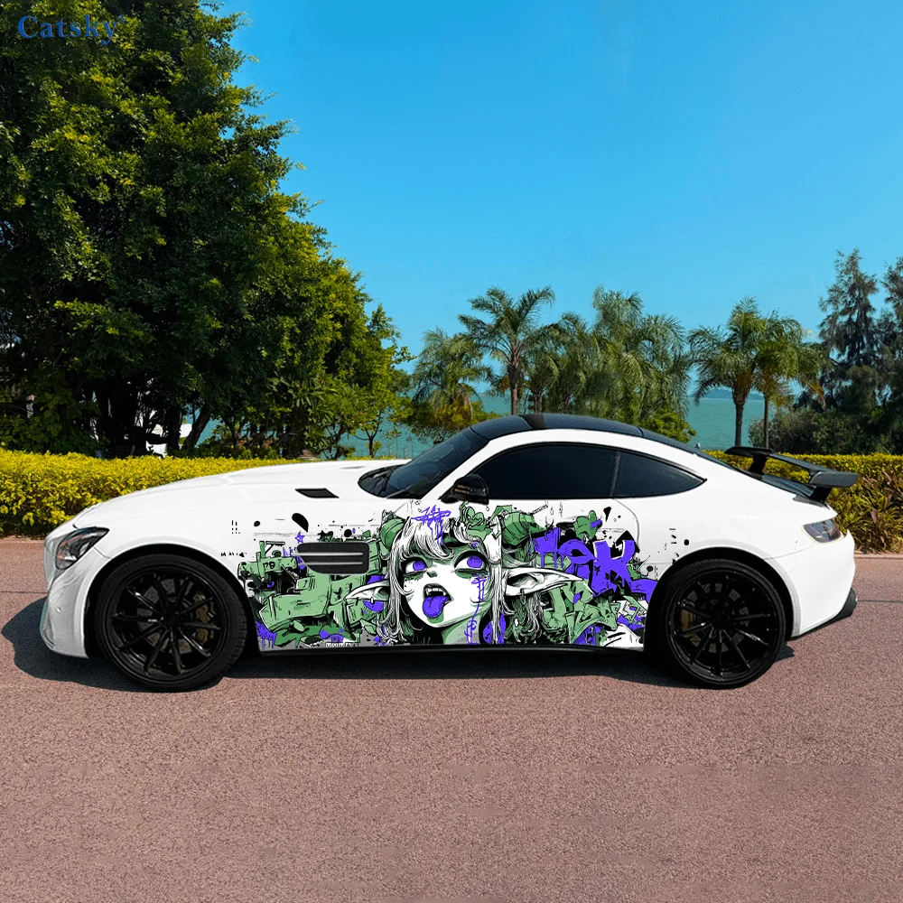 

Боковая наклейка автомобиля с заостренными ушками, эльф, декор, водонепроницаемая, устойчивая к царапинам наклейка из ПВХ, защита автомобиля, автоаксессуары в подарок