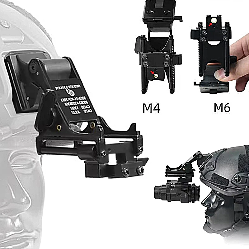 Тактический шлем BOOIU, складная подставка для зеркала ночного видения серии M4/M6, новая регулируемая раздвижная подставка для устройства ночного видения Pvs14