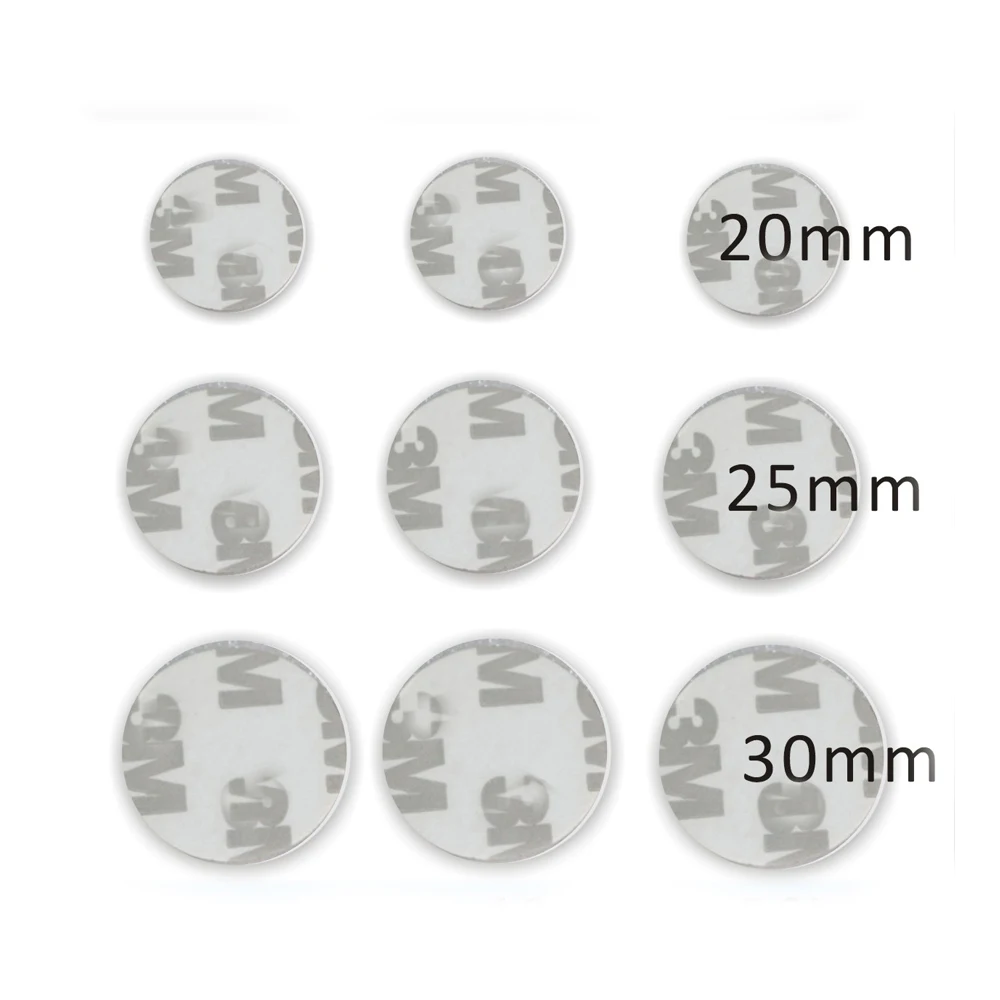 10pcs/lot 13.56MHZ/125KHZ  RFID Coin tag 30/25/20mm diameter coil ultra thin slim NFC coin tag