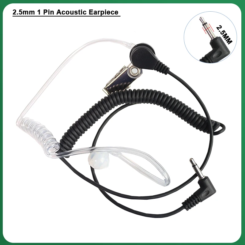 

Walkie Talkie 2.5mm Earpiece 1 Pin Covert Acoustic Tube Earphones Headset Compatible with Motorola Talkabout Radios T270 TKLR T3