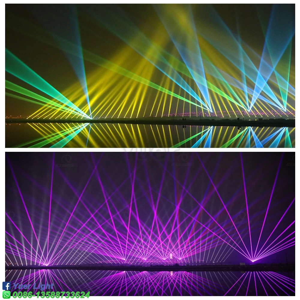 40W 50W 60W RGB 3 in1 Laser Moving Head Light LED Beam 30kpps Scanner Cityscape Stage Lighting DMX Nightclub Party DJ Disco Show