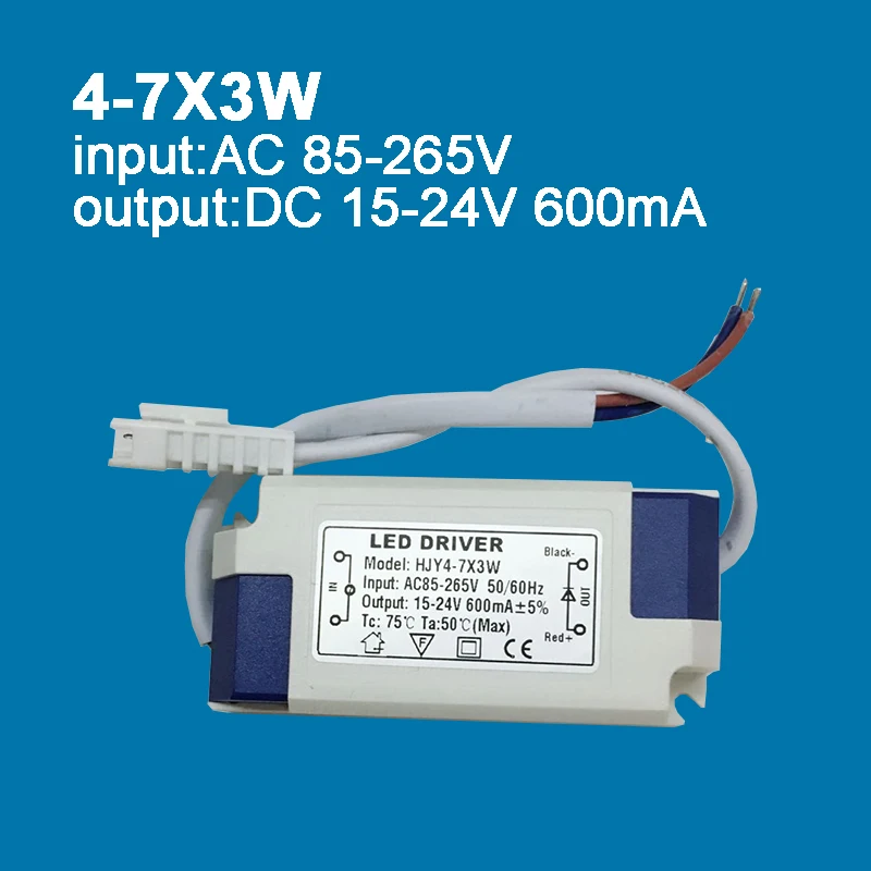 AC 85V - 265V Constant Current Power Supply Driver for 1-30X3W 600mA Diode Panel Light spotlight Ceiling Light