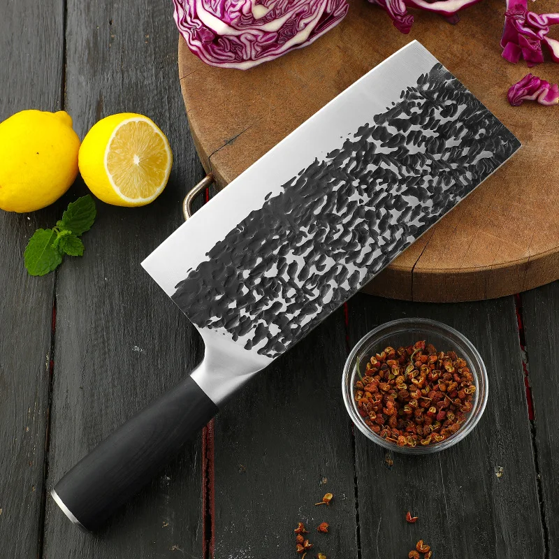 

Kitchen knife, forging bone chopping and slicing knife, Chef knife, wooden handle