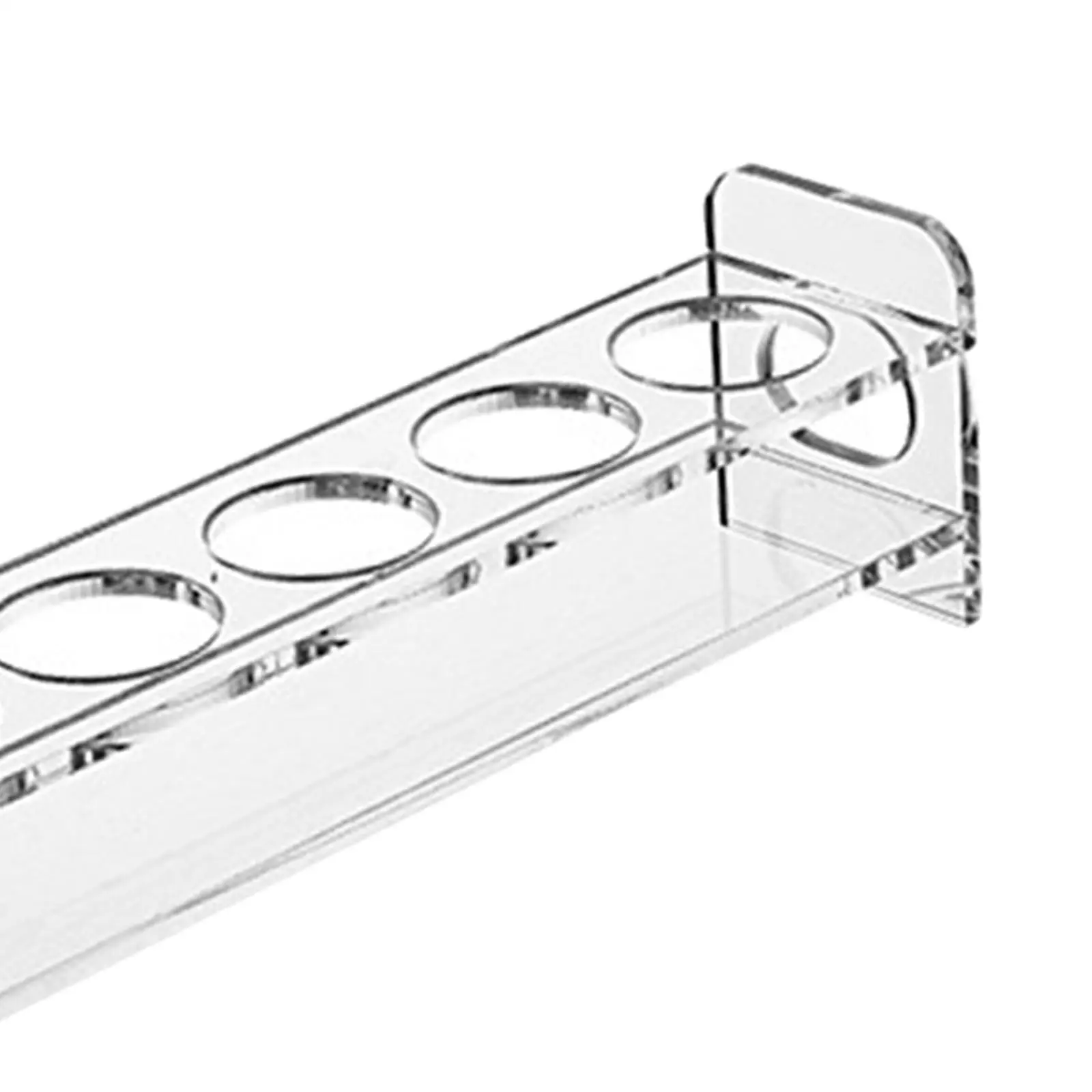 حامل تخزين للتخزين من الزجاج اللامع، صف واحد، 6 فتحات لبار القهوة