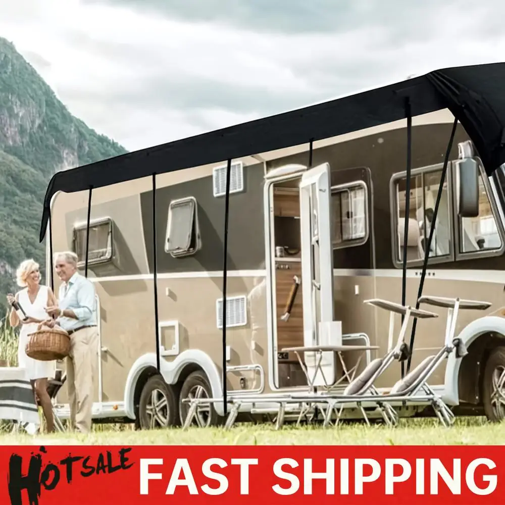 

8,5x3 м защита от солнца на колесах, автомобильный чехол, водонепроницаемый брезент на крыше каравана, складной чехол на крышу дома на колесах для автомобиля на открытом воздухе, путешествия на колесах