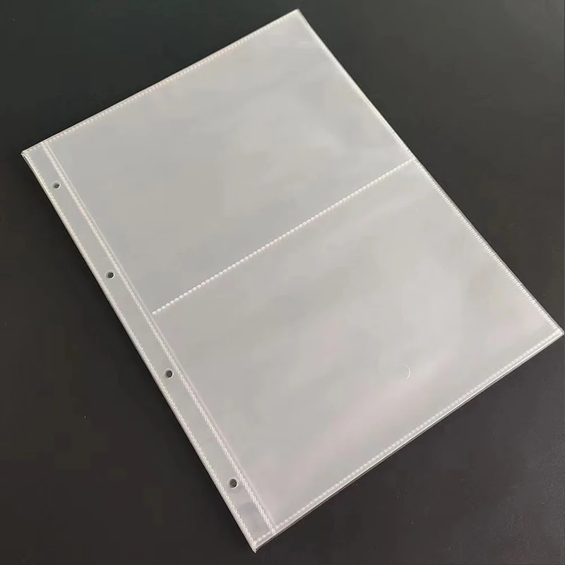 10pcs/Lot A4 4 Holes Clear Plastic Punched Pockets Folders for Documents Sleeves Sheet Protectors Filing Office School Supplies