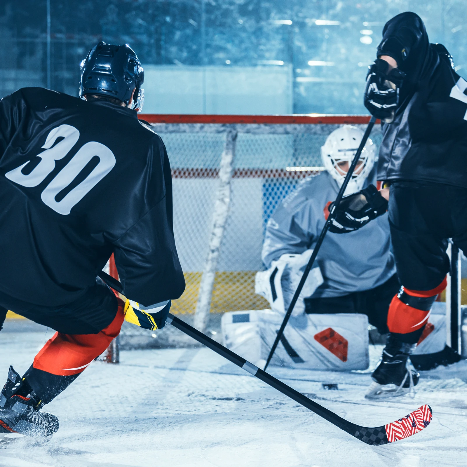 شريط عصا الهوكي المتين 1 لفة من الدرجة الاحترافية المضادة للانزلاق لمعدات الحماية المزخرفة لرياضة هوكي الجليد